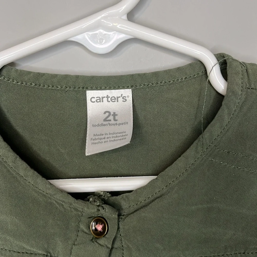 Girls Carters Hunter Green Top 2T